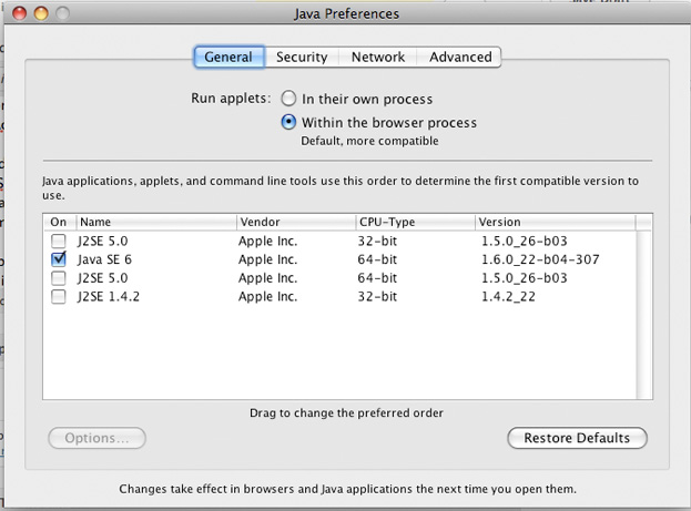 apple java se 6 runtime